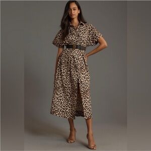 NEW Tobie Shirt Dress by Exquise XS Petite Leopard